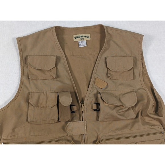 Wilderness Pro Traditional Fishing Vest Zipper Pocket Size L Fly Fishing - Picture 5 of 8